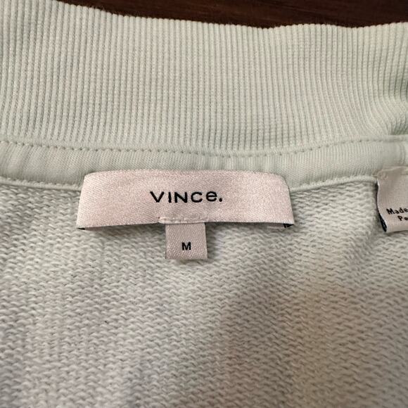 Vince. light seafoam blue long sleeve cotton cardigan size M - Picture 6 of 11